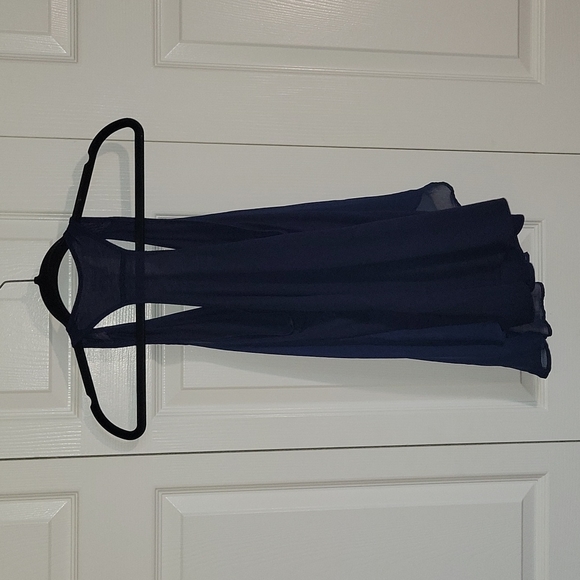 Converse All Stars blue ruffle tank, high / low cut, blue, size small - Picture 6 of 6